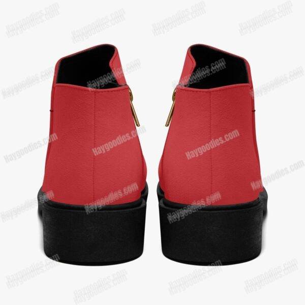 190a43fdc1bd4175a43a60b7f46e6b97.jpg Custom Coloured Red Suede Zipper Ankle Boots