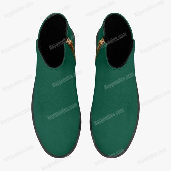 1b2dbf90e80b467ea34240c3cad04d4d-1.jpg Custom Colour Dark Green Suede Zipper Ankle Boots