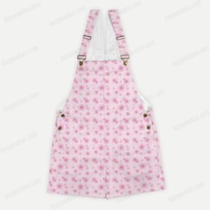 Cute Cherry Blossom Flowers Shorts Dungarees-XS to 4XL