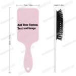 personalized hairbrush custom cushion paddle brush nylon bristles 22x7cm