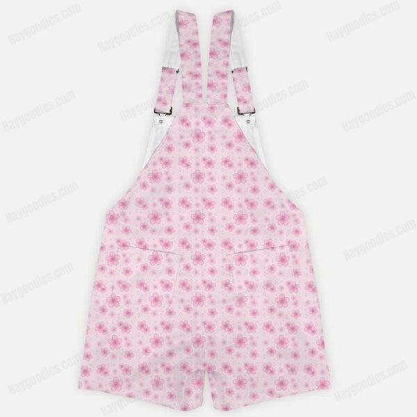 Cute Cherry Blossom Flowers Shorts Dungarees-XS to 4XL