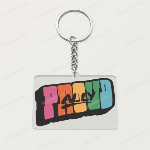 Custom Acrylic Rectangle Keychain | Personalised Keyring