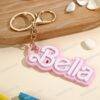 Personalised Name Tag Charm Keychain