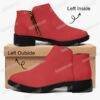 3b3695a2d49d474d9644d280239fb4c0.jpg Custom Coloured Red Suede Zipper Ankle Boots