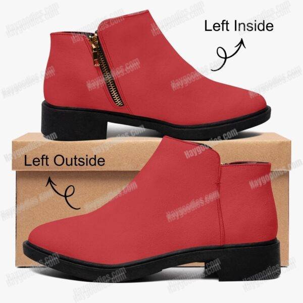 3b3695a2d49d474d9644d280239fb4c0.jpg Custom Coloured Red Suede Zipper Ankle Boots