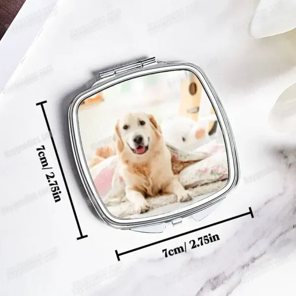 compact mirror personalized square compact mirror custom photo metal