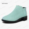 6e1dbc8692644206ae7a58174281650d.jpg Custom Coloured Pastel Mint Green Suede Zipper Ankle Boots