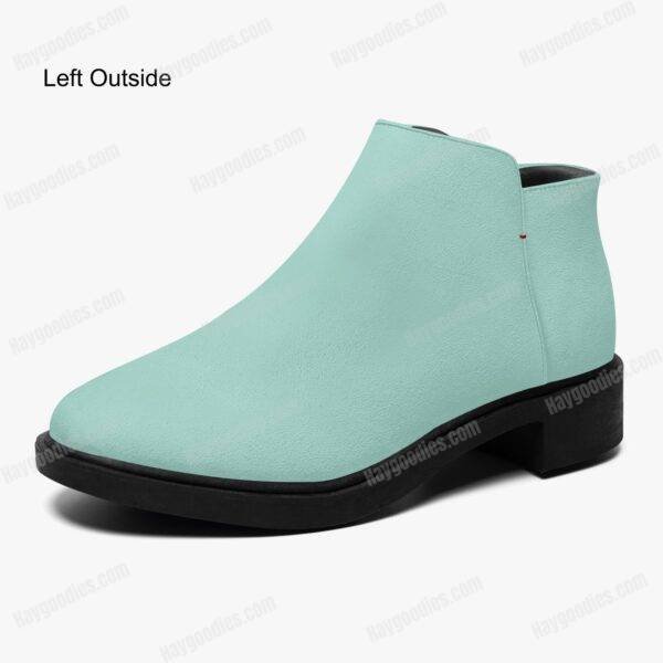 6e1dbc8692644206ae7a58174281650d.jpg Custom Coloured Pastel Mint Green Suede Zipper Ankle Boots