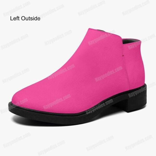 73d8114e9a934e5d921ac1c5dd5377e8.jpg Custom Colour Hot Pink Suede Zipper Ankle Boots