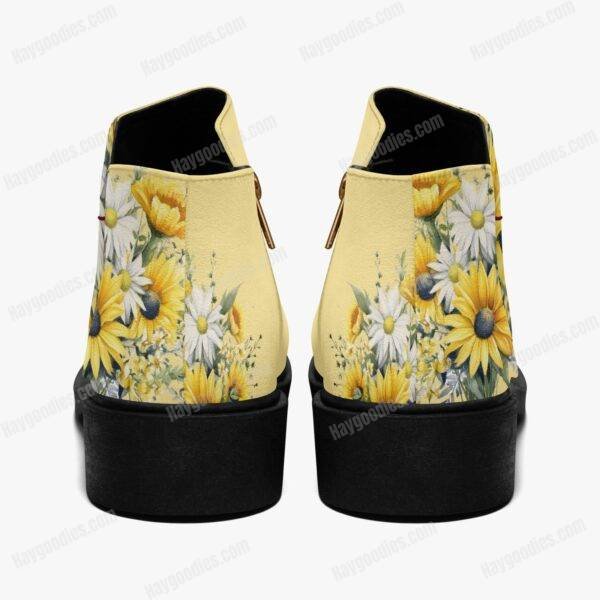 8c0a686eafef42999093d8705a17c4b2.jpg Custom Made Daisies Suede Ankle Zipper Boots