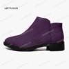 964aa67ec032405390509b1ed600f549.jpg Custom Colour Deep Purple Suede Zipper Ankle Boots