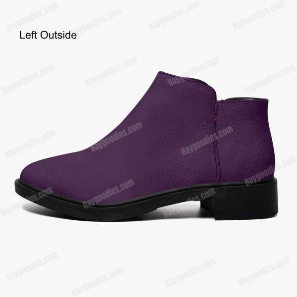 964aa67ec032405390509b1ed600f549.jpg Custom Colour Deep Purple Suede Zipper Ankle Boots