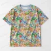 Animal Crossing Pattern T-Shirt-XS to 7XL-Blue