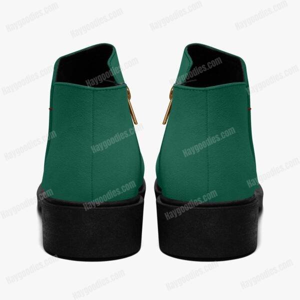 b5ce00cf00c140de8ed4c83f33122205-1.jpg Custom Colour Dark Green Suede Zipper Ankle Boots