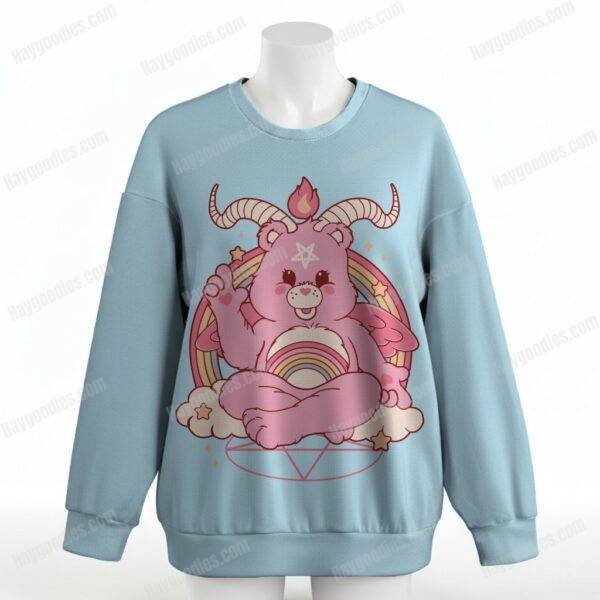 Care Bearphomet Sweatshirt UK | Relaxed Fit Drop-Shoulder | XS-6XL | Unisex | Various Colours