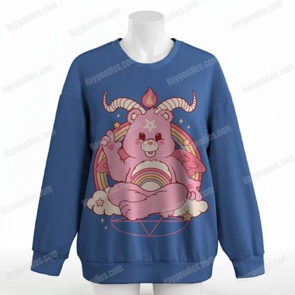 Care Bearphomet Sweatshirt UK | Relaxed Fit Drop-Shoulder | XS-6XL | Unisex | Various Colours