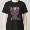 Sailor Moon Luna t-shirt kawaii Luna Artemis-black Sailor Moon Luna t-shirt kawaii Luna Artemis