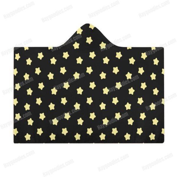 blackstars.jpeg Cute Stars Cloak Hooded Blanket – Various Designs | 3 Sizes
