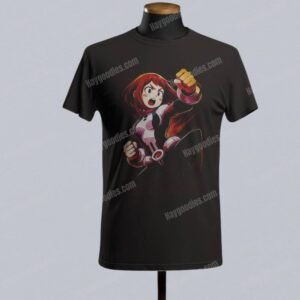 Uraraka Ochaco Unisex Black T-Shirts-Kids and Adult Sizes to 5XL-Various Designs