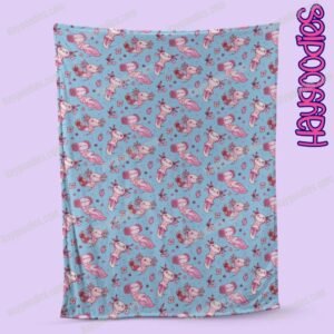 Cute Axolotls Fleece Blanket-Various Sizes and Designs