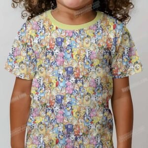 Bluey Pattern Kids Unisex T-Shirt-Various Designs