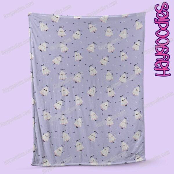 booghost2.jpg Halloween Cuties Pattern Soft Fleece Blanket-Various Sizes and Designs