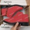 c1eba5903a36453abe20ee41e6082043.jpg Custom Coloured Red Suede Zipper Ankle Boots