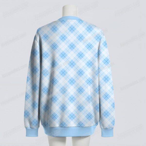 cardigan-back-blueging.jpg Pastel Blue Argyle Diamond Pattern Knit Unisex Cardigan S–7XL