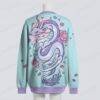 cardigan-back-purpledragon.jpg Pastel dragon cardigan green pink oversized knit sweater