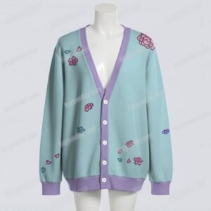 Pastel Dragon Cardigan – Unisex Oversized Button-Up Cardigan S–7XL – Blue and Purple