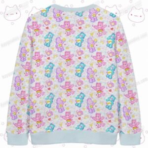 Care Bears Pattern Knit Cardigan-S to 7XL-Pastel Blue