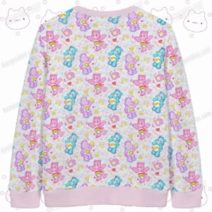 Care Bears Pattern Knit Cardigan-S to 7XL-Pastel Pink