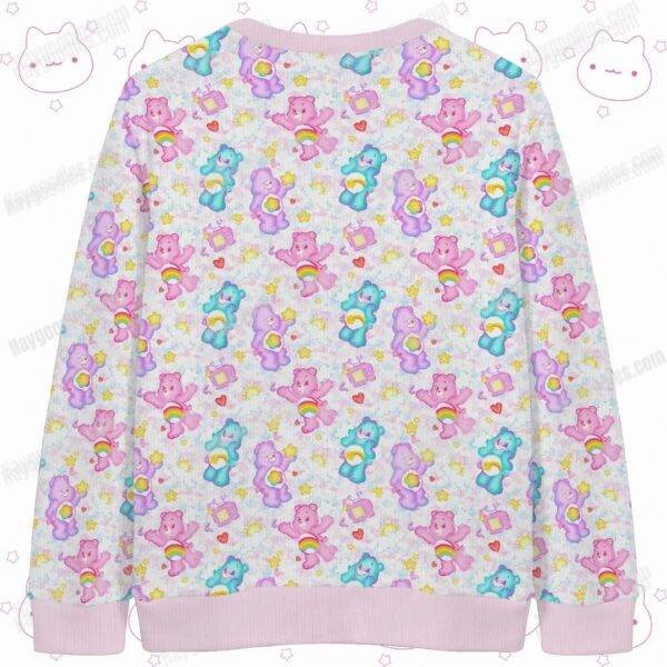 Care Bears Pattern Knit Cardigan-S to 7XL-Pastel Pink