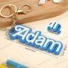 Personalised Name Tag Charm Keychain