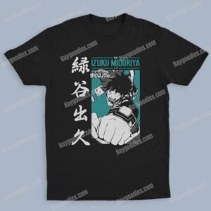 Midoriya Izuku Unisex Black T-Shirts-Kids and Adult Sizes to 5XL-Various Designs