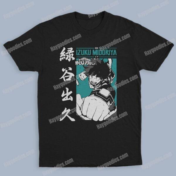 deku-3.jpg Midoriya Izuku Unisex Black T-Shirts-Kids and Adult Sizes to 5XL-Various Designs