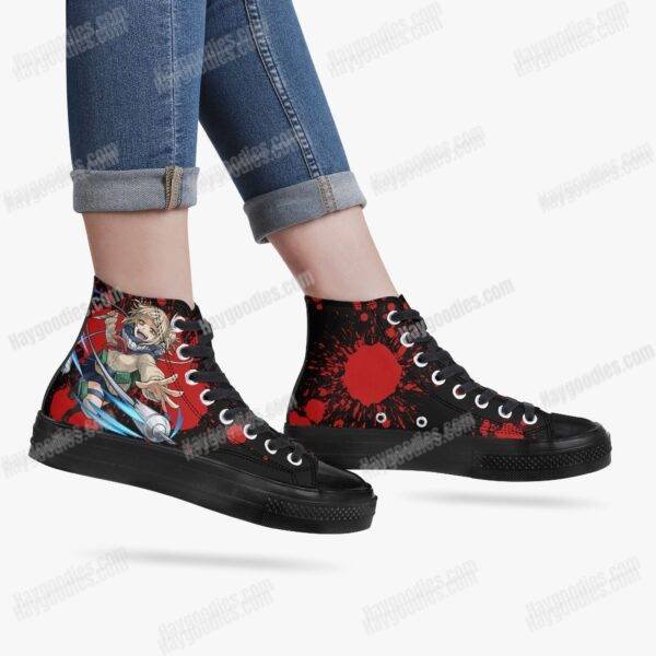 Custom Made Toga Himiko Unisex High Top Canvas Shoes – Black – Men and Women Sizes