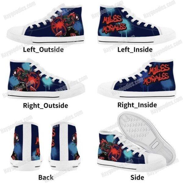 download-3.jpg Miles Morales Spider-Man Kids High Top Canvas Shoes-Navy
