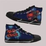 Miles Morales kids shoes navy Spider-Man high top canvas sneakers white black sole