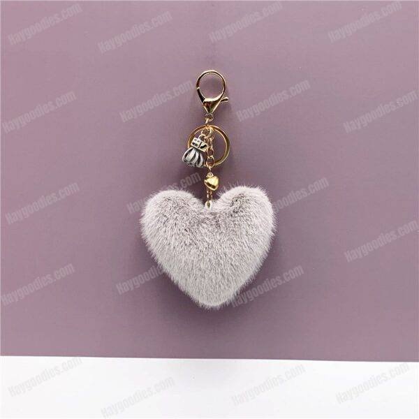 ec25714db216fcf219a0e93a844adf79.jpg Plush Fur Heart Shaped Keychain – Various Colours