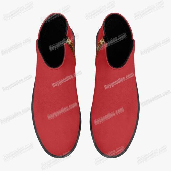 edcf2675a4e84cbcaef58b0028039577.jpg Custom Coloured Red Suede Zipper Ankle Boots