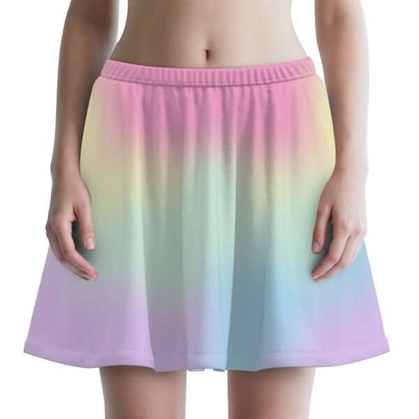 Pastel Gradient Colours Short Skirt with Pockets | S–6XL