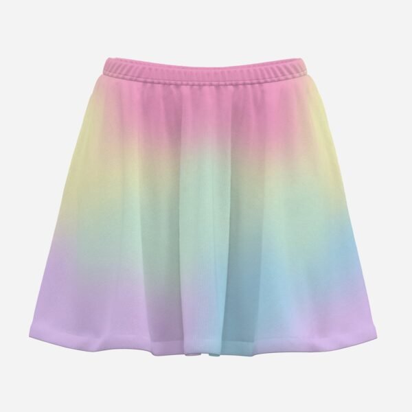 Pastel Gradient Colours Short Skirt with Pockets | S–6XL