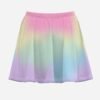 Pastel Gradient Colours Short Skirt with Pockets | S–6XL
