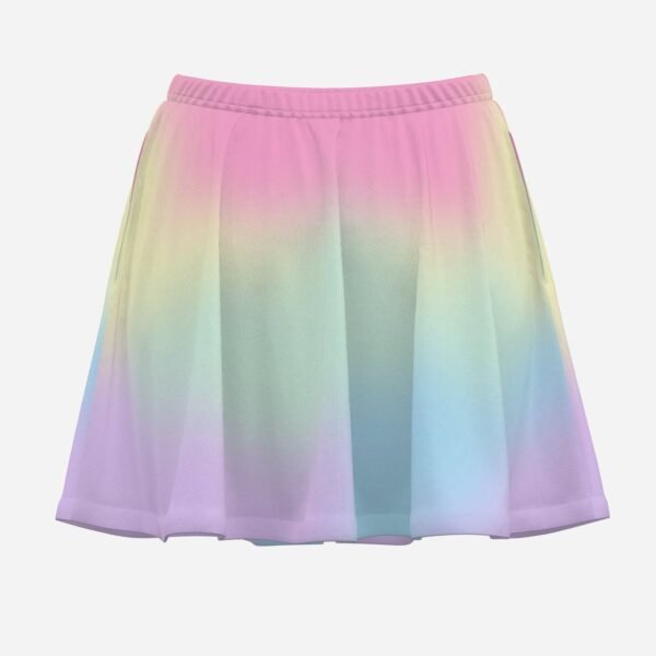 Pastel Gradient Colours Short Skirt with Pockets | S–6XL