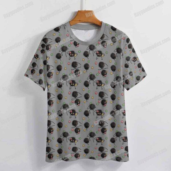 Soot Sprites Pattern T-Shirt Various Colors-XS to 7XL