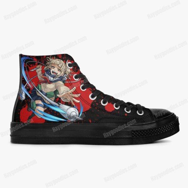 Custom Made Toga Himiko Unisex High Top Canvas Shoes – Black – Men and Women Sizes