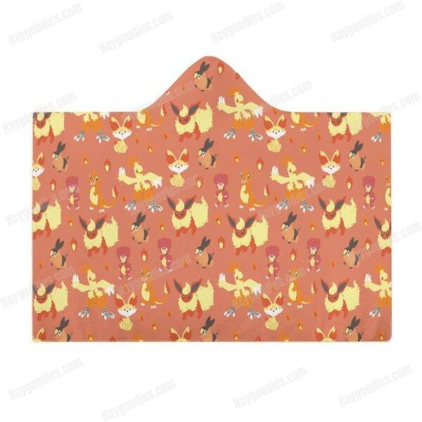 fire1.jpeg Pokemon Types Cloak Hooded Blanket – Various Designs | 3 Sizes