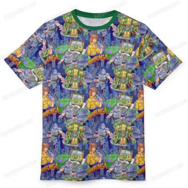 Ninja Turtles Pattern T-Shirt-XS to 7XL-Green