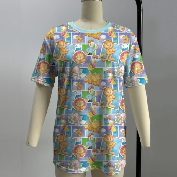 Garfield t-shirt all-over pattern unisex tee Garfield Odie Jon Arlene
